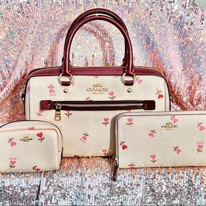 COACH Rowan Satchel Bag, Wallet & Coin Pouch Set